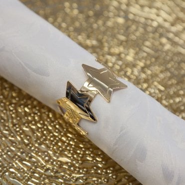 Star Napkin Ring 06 Pack 5588-06 Gold