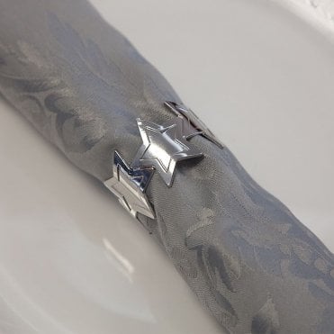 Star Napkin Ring 06 Pack 5588-06 Silver