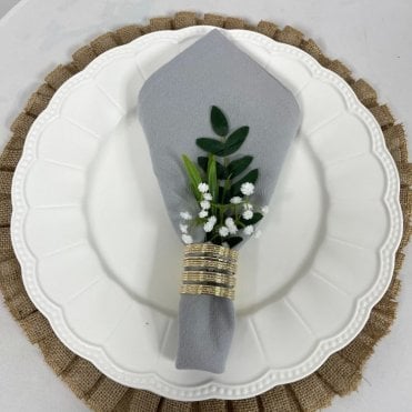 Stonewash Napkins Light Grey
