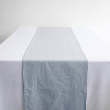 Stonewash Table Runner Dusty Blue