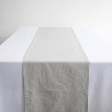 Stonewash Table Runner Light Grey