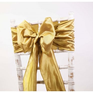 Taffeta Sash Burnt Orange/Gold