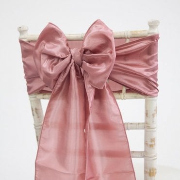 Taffeta Sash Dusty Rose