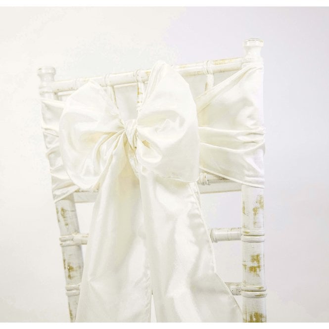 Taffeta Sash Ice Ivory