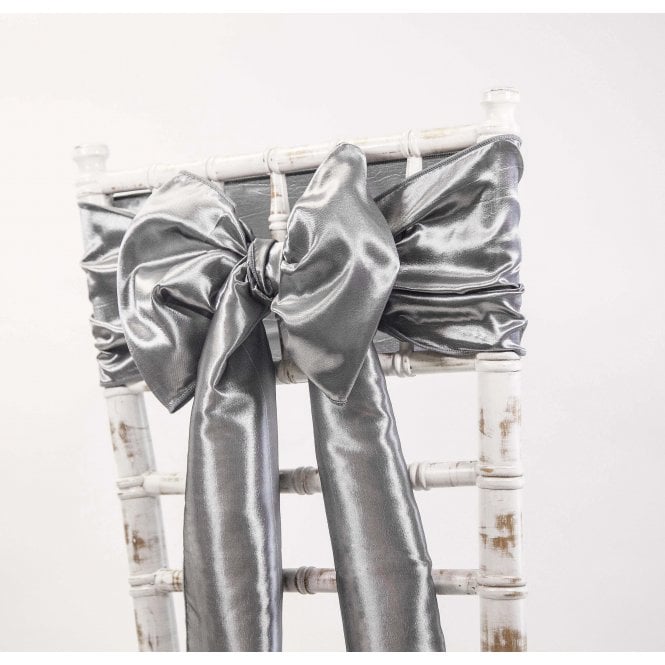 Taffeta Sash Platinum