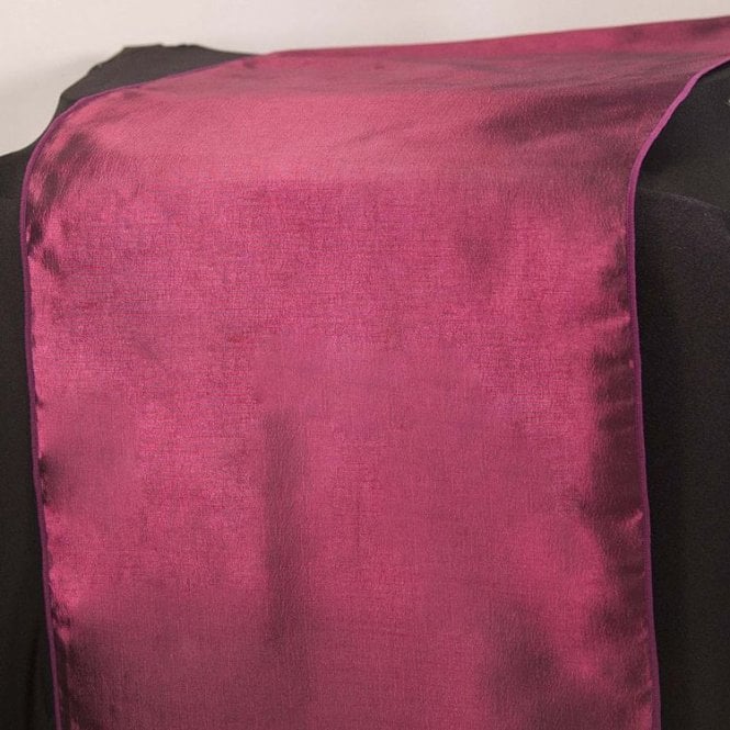 Taffeta Table Runner Burgundy