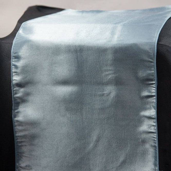 Taffeta Table Runner Dusty Blue