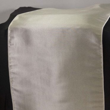 Taffeta Table Runner Ice Ivory