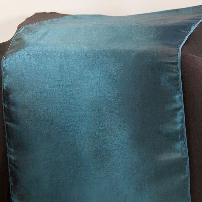 Taffeta Table Runner Petrol Blue