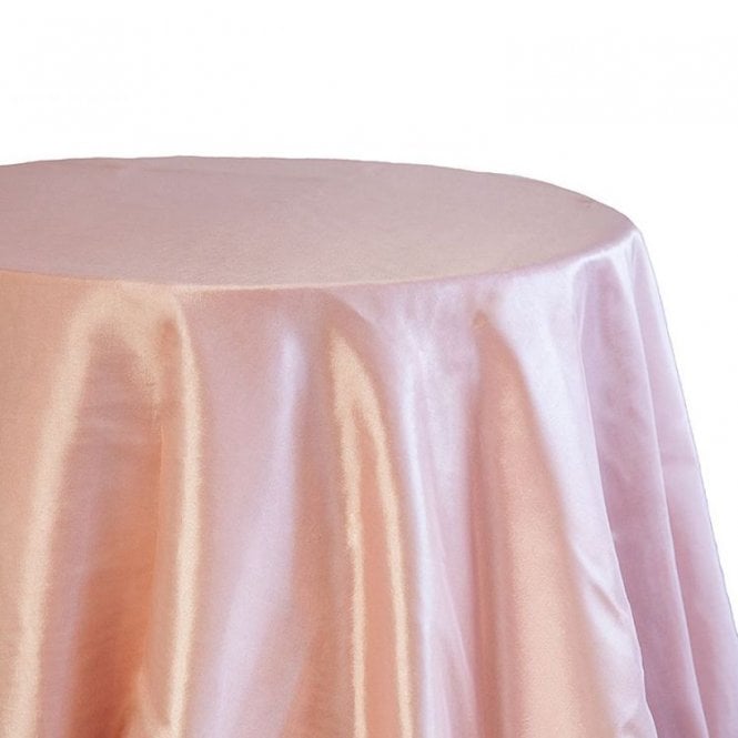 Taffeta Tablecloth 132 Round Blush Pink