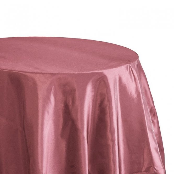 Taffeta Tablecloth 132 Round Dusty Rose