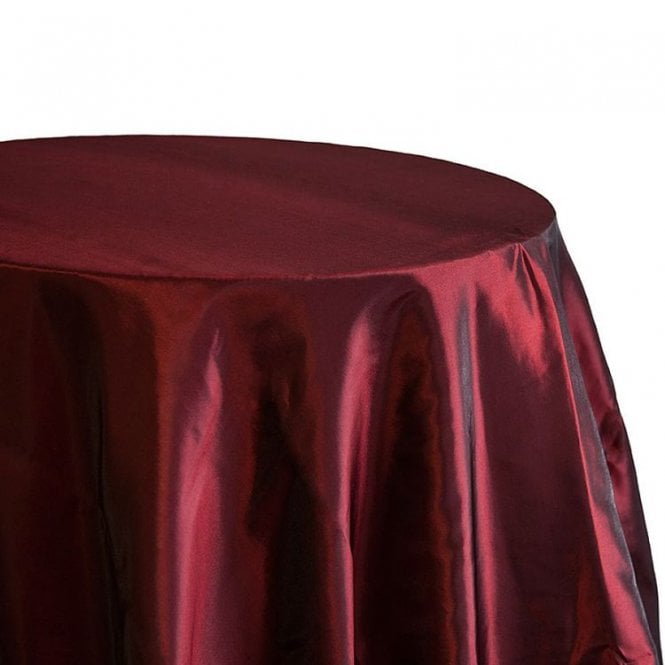 Taffeta Tablecloth 132 Round Garnet