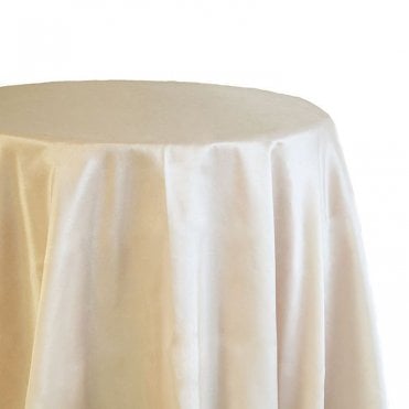 Taffeta Tablecloth 132 Round Ivory