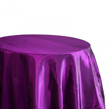 Taffeta Tablecloth 132 Round Purple