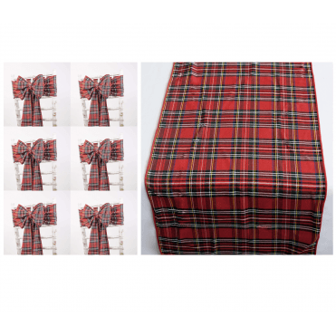 Tartan Set Royal Stewart 6 Sashes 1 Runner