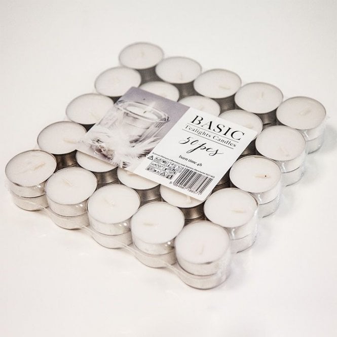 Tealights 50 Pack White 4 Hour Burn