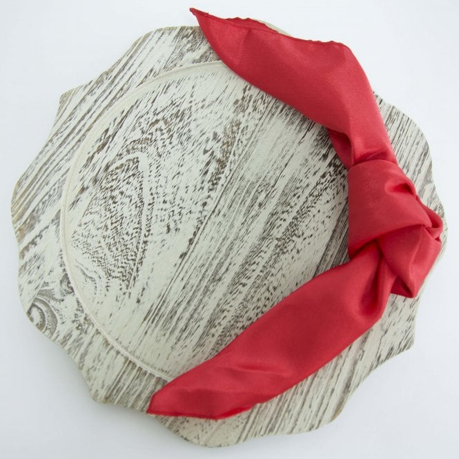 Twinkle Satin Napkin Red