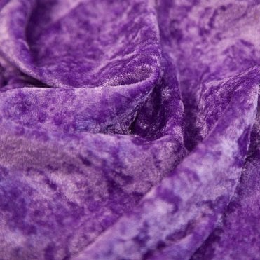 Ultra Purple Crushed Velvet Fabric 150cm