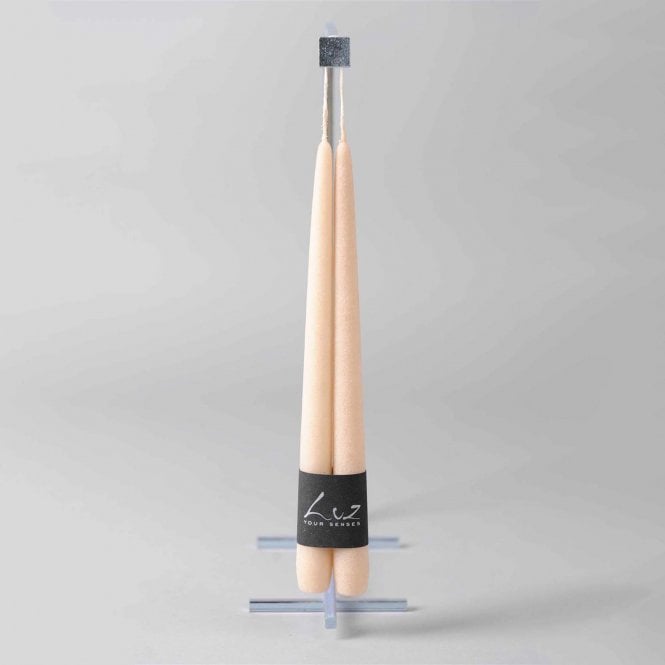 Velour Range 30cm Pair of Tapers Champagne
