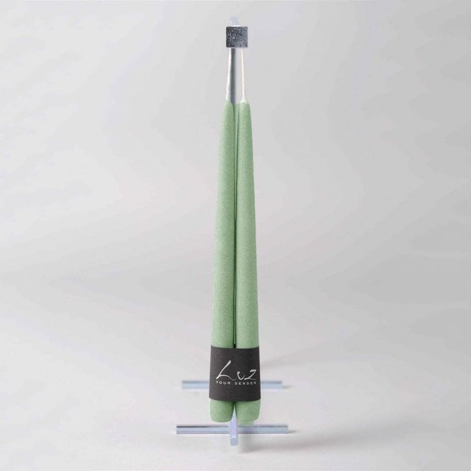 Velour Range 30cm Pair of Tapers Sage