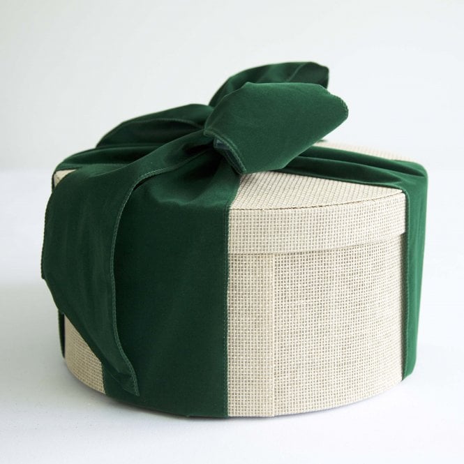 Velvet Ribbon With Wired Edge Green 100mm x 10m