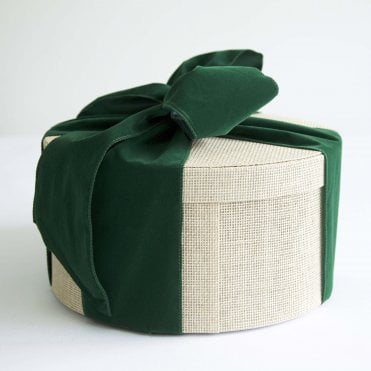 Velvet Ribbon With Wired Edge Green 100mm x 10m