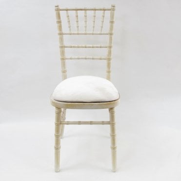 Velvet Seat Pad Cover Ivory