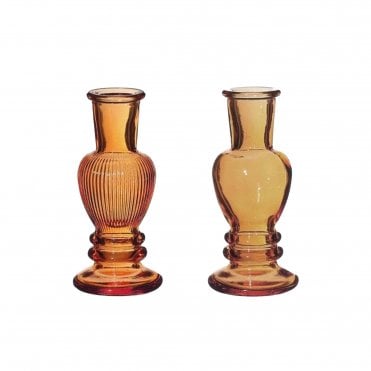 Venice Candle Holders 11cm Set of 2 Burnt Orange 29883