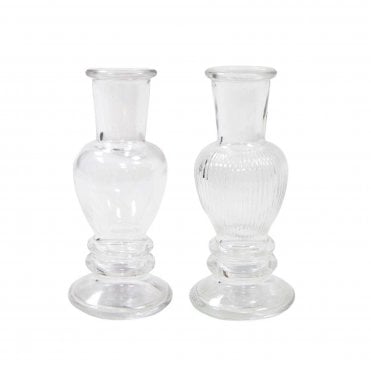Venice Candle Holders 11cm Set of 2 Clear 29880