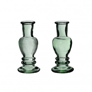 Venice Candle Holders 11cm Set of 2 Dark Green 29888