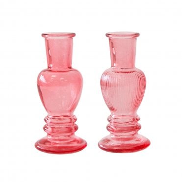 Venice Candle Holders 11cm Set of 2 Pink 29881