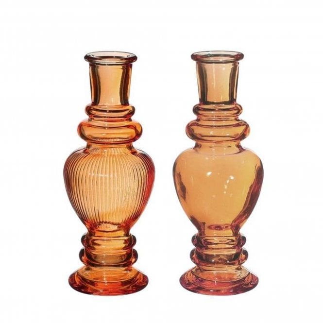 Venice Candle Holders 15.5cm Set of 2 Burnt Orange 29893