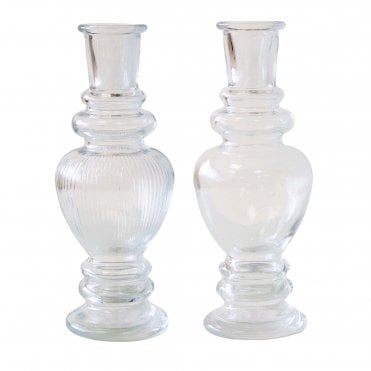 Venice Candle Holders 15cm Set of 2 Clear 29890