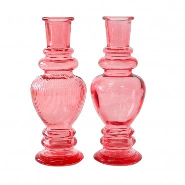 Venice Candle Holders 15cm Set of 2 Pink 29891