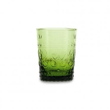 Vintage Art Deco Green Water Glass