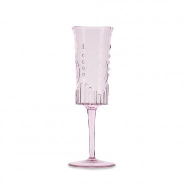 Vintage Art Deco Pink Champagne Glass