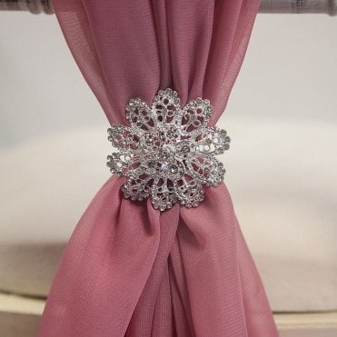Vintage Diamante Flower Brooch M7405 6 Pack