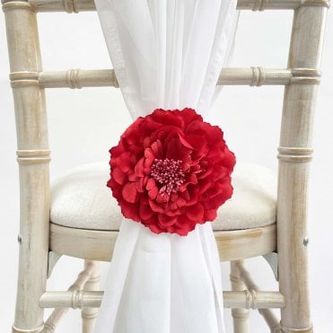 Vintage Flower Clip Red