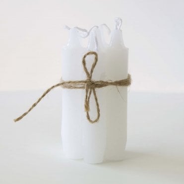 White Taper Candles Pack of 7 11cm 32167