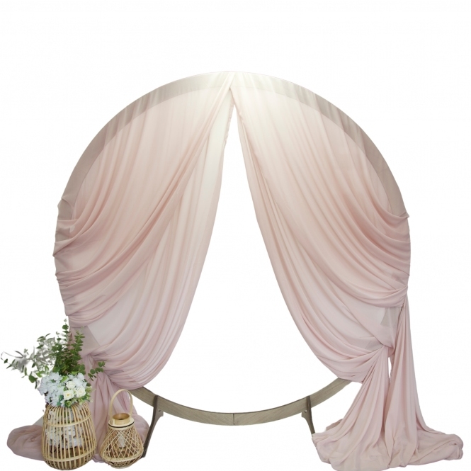 Wooden Backdrop Arch Round Natural 2m