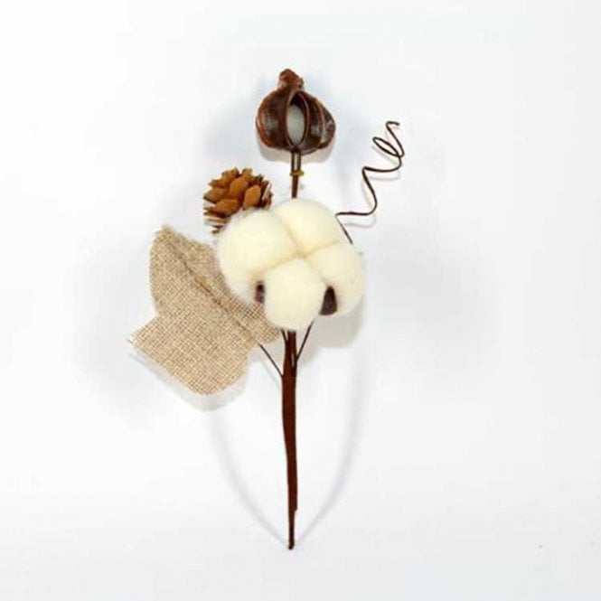 Xmas Cotton Spray Picks Design 1 Pack Of 6