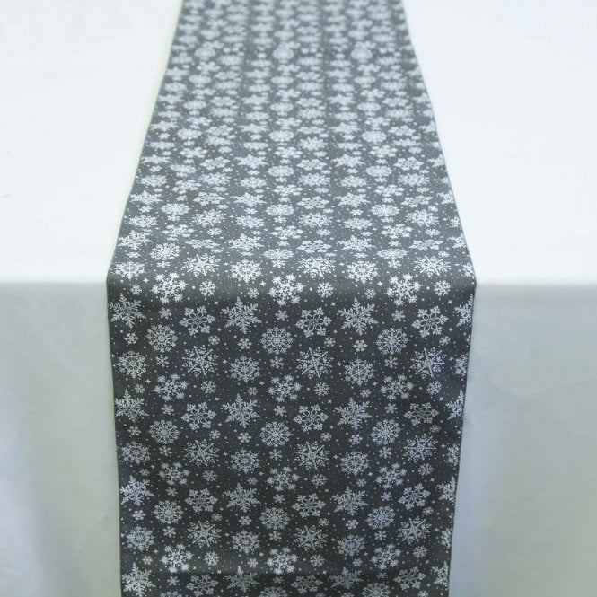 Xmas Grey/White Snowflake Table Runners