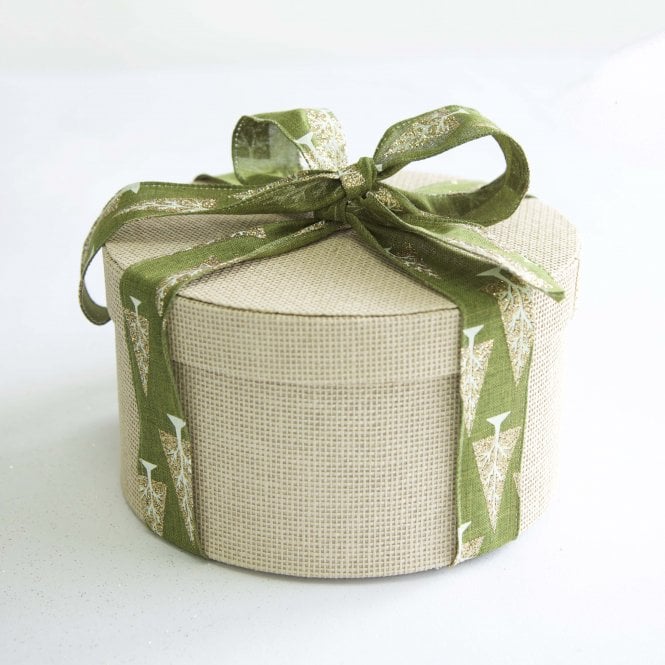 Xmas Ribbon Tree Green/Gold 38mm x 9.1m