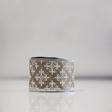 Xmas Ribbon Vintage Hessian Design B3
